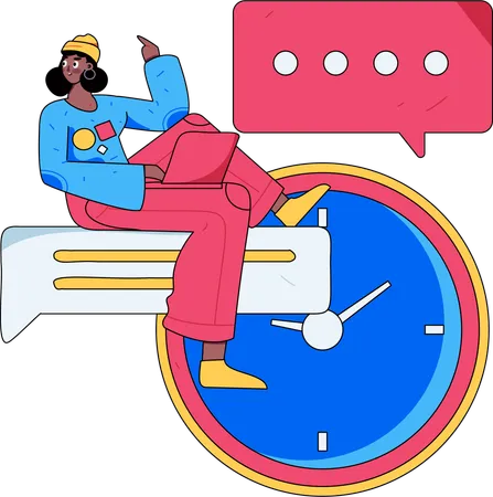 Customer support time  Illustration