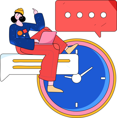 Customer support time  Illustration