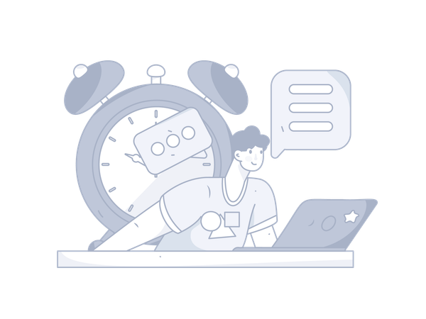 Customer support time  Illustration