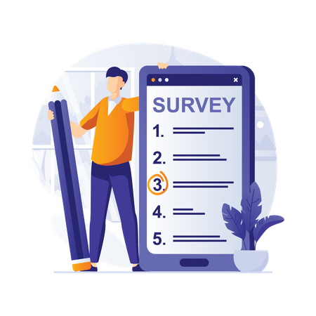 Customer survey Illustration