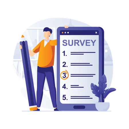 Customer survey  Illustration