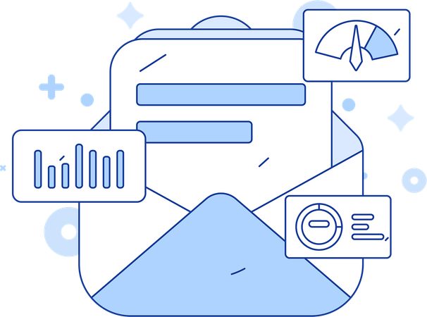 Customer survey emails  Illustration