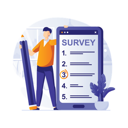 Customer survey  Illustration