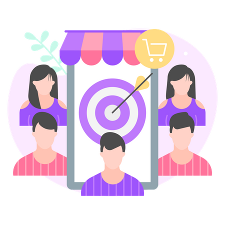 Customer targeted marketing  Illustration