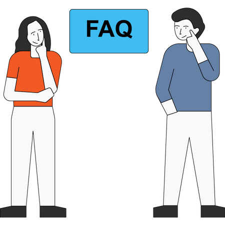 Customer thinking about FAQ Illustration