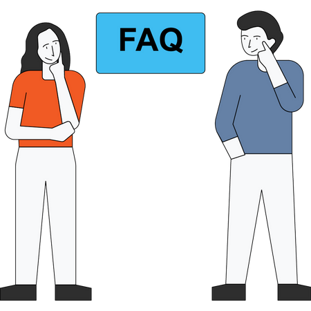 Customer thinking about FAQ  Illustration