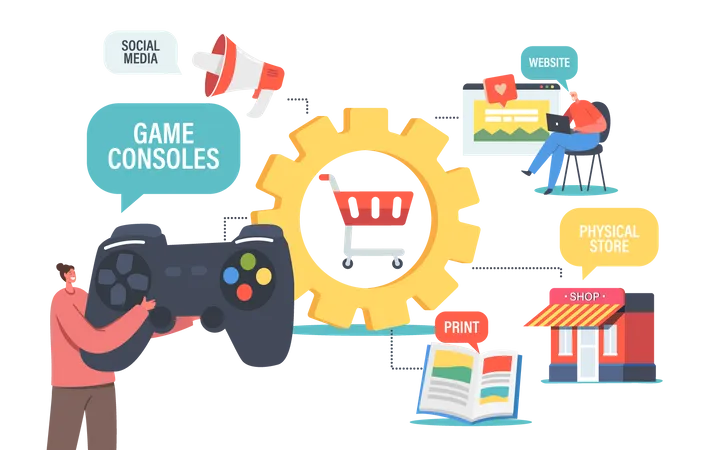 Customer Use Game Console  Illustration