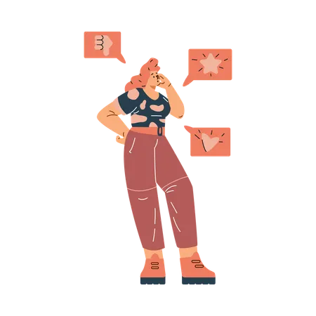 Customer with negative reviews  Illustration
