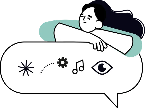 Customer writing review  Illustration