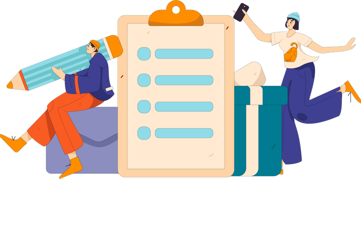 Customers fill out kyc form  Illustration