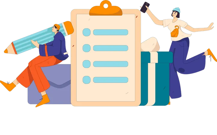 Customers fill out kyc form  Illustration