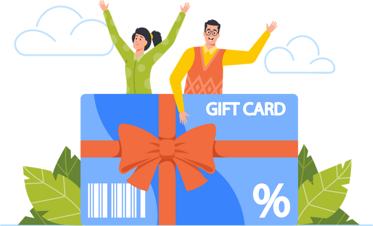 Customers Gift  Illustration