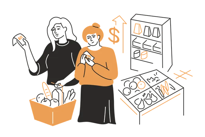 Customers purchasing power is falling  Illustration