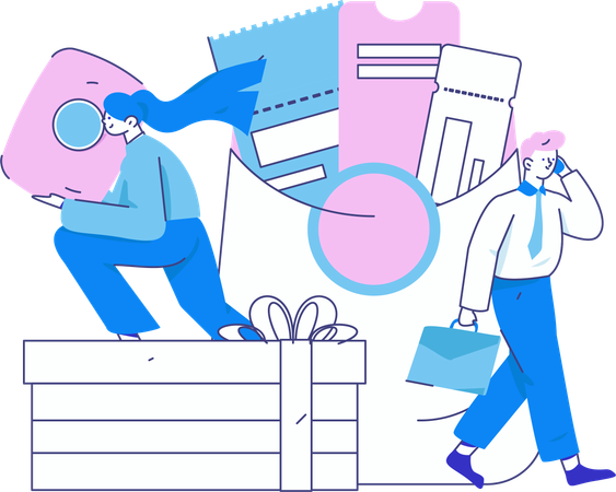 Customers receive loyalty points on online shopping  Illustration