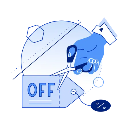 Cut off a coupon  Illustration