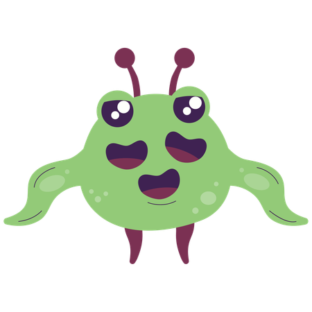 Cute Alien Germ  Illustration