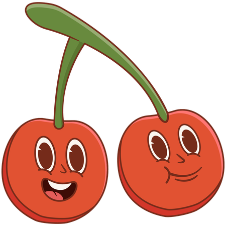 Cute and Cool Cherries  Illustration