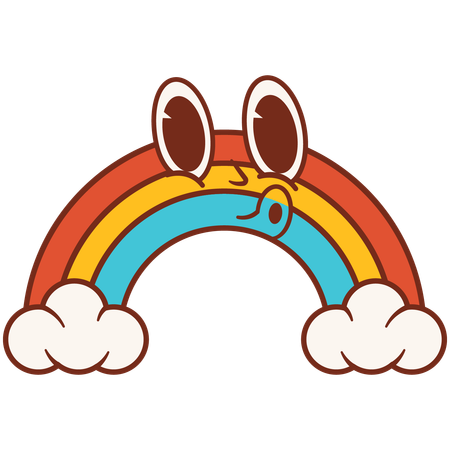 Cute and Cool Rainbow  Illustration