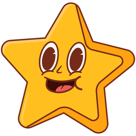 Cute and Cool Star  Illustration