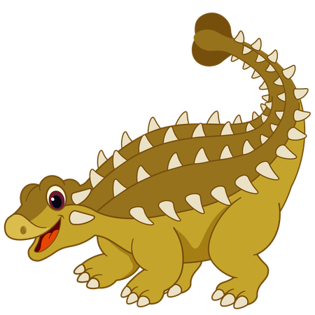 Cute Ankylosaurus Dinosaur  Illustration