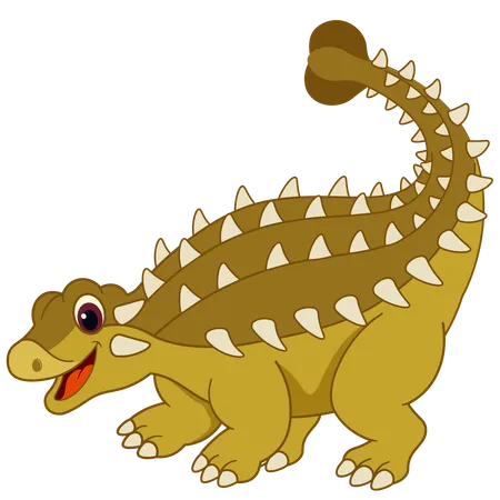 Cute Ankylosaurus Dinosaur  Illustration