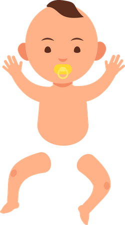Cute baby boy Illustration