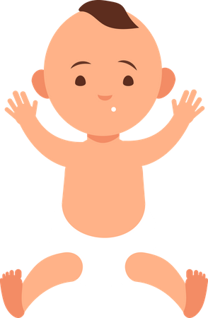 Cute baby boy  Illustration