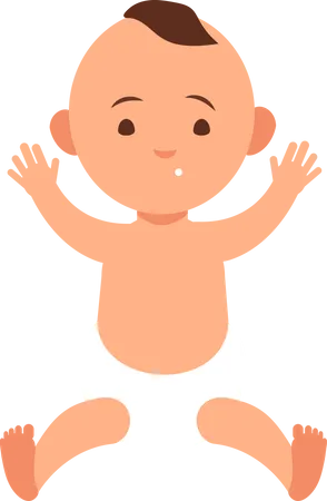 Cute baby boy  Illustration