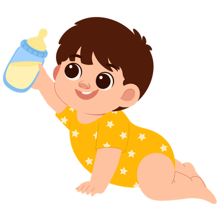 Cute Baby Boy  Illustration