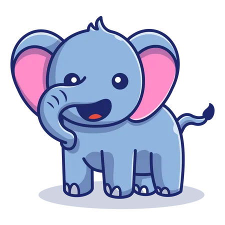 Cute baby elephant  Illustration
