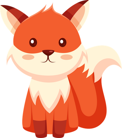 Cute baby Fox  Illustration