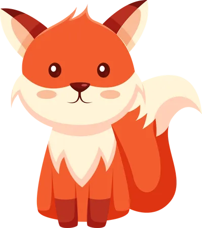 Cute baby Fox  Illustration