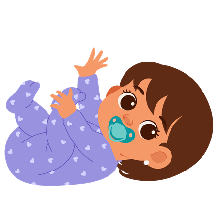 Cute Baby Girl  Illustration