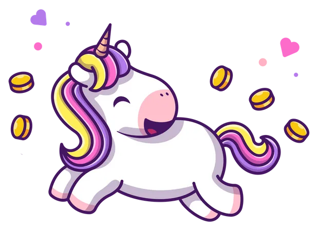 Cute baby unicorn  Illustration