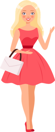 Cute Barbie doll  Illustration