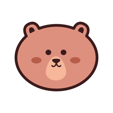 Cute Bear Sticker  Illustration