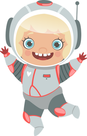 Cute Boy Astronaut Illustration