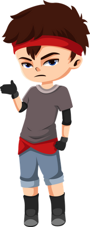 Cute Boy Character  Illustration