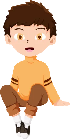 Cute Boy Character  Illustration