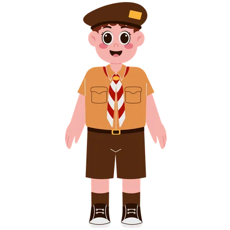 Cute Boy Scout  Illustration