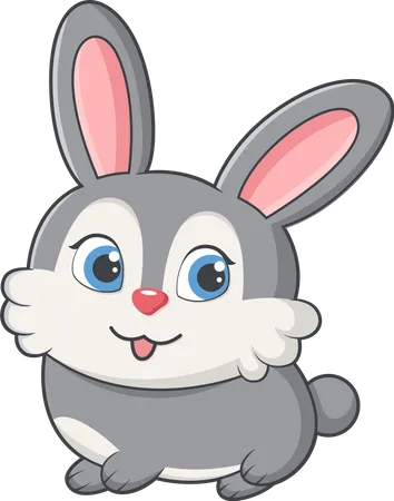 Cute Bunny Character  Illustration