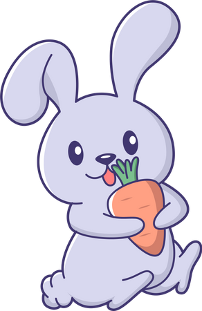 Free Bunny With Carrot Coloring Page, Download Free Bunny With Carrot  Coloring Page png images, Free ClipArts on Clipart Library