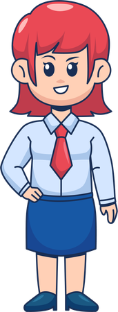 Cute Businesswoman  Illustration