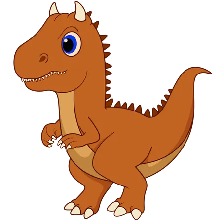 Cute Carnotaurus Dinosaur  Illustration