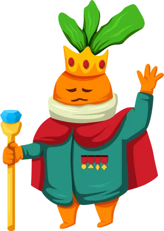 Cute Carrot King  Illustration