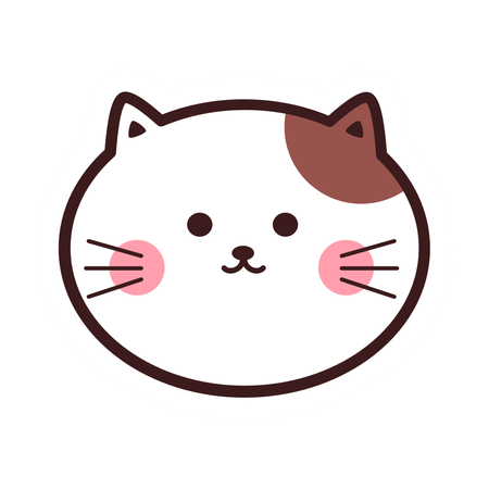 Cute Cat Sticker  Illustration