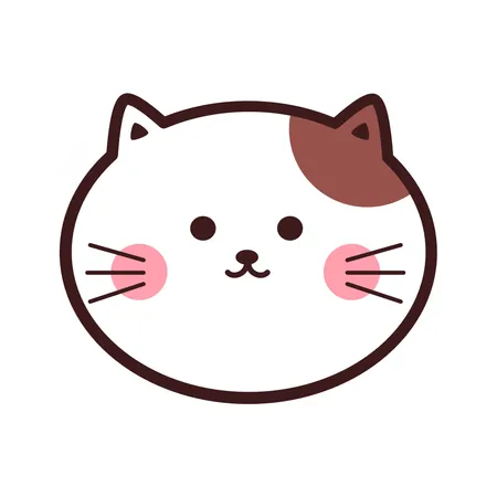 Cute Cat Sticker Illustration Illustration