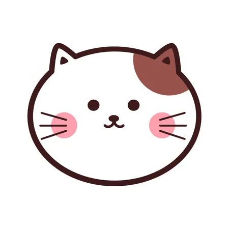 Cute Cat Sticker  Illustration