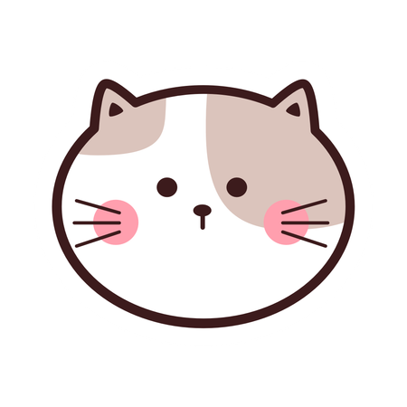 Cute Cat Sticker  Illustration