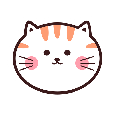 Cute Cat Sticker  Illustration